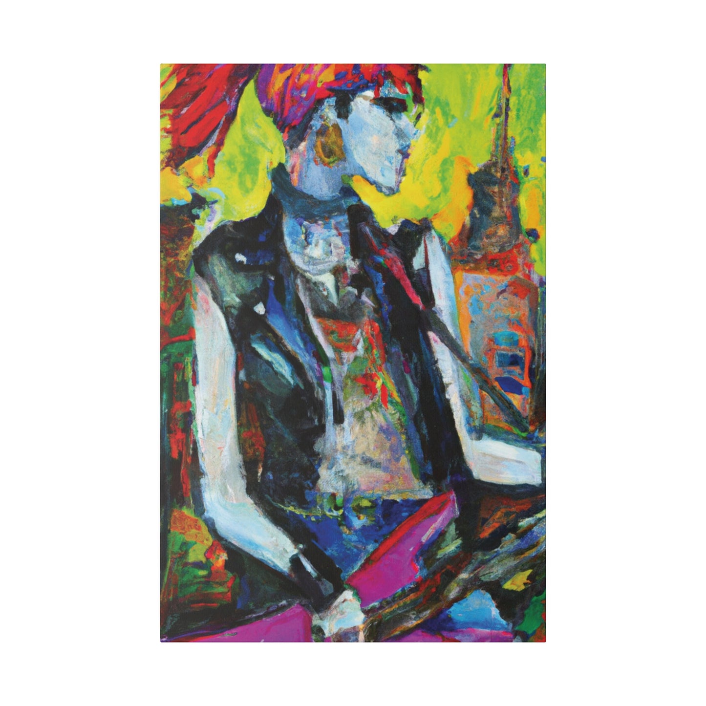 7349W - Rockstar Oil Painting Style Print | Poster | Home Decor | Wall Art | Music Art | Canvas