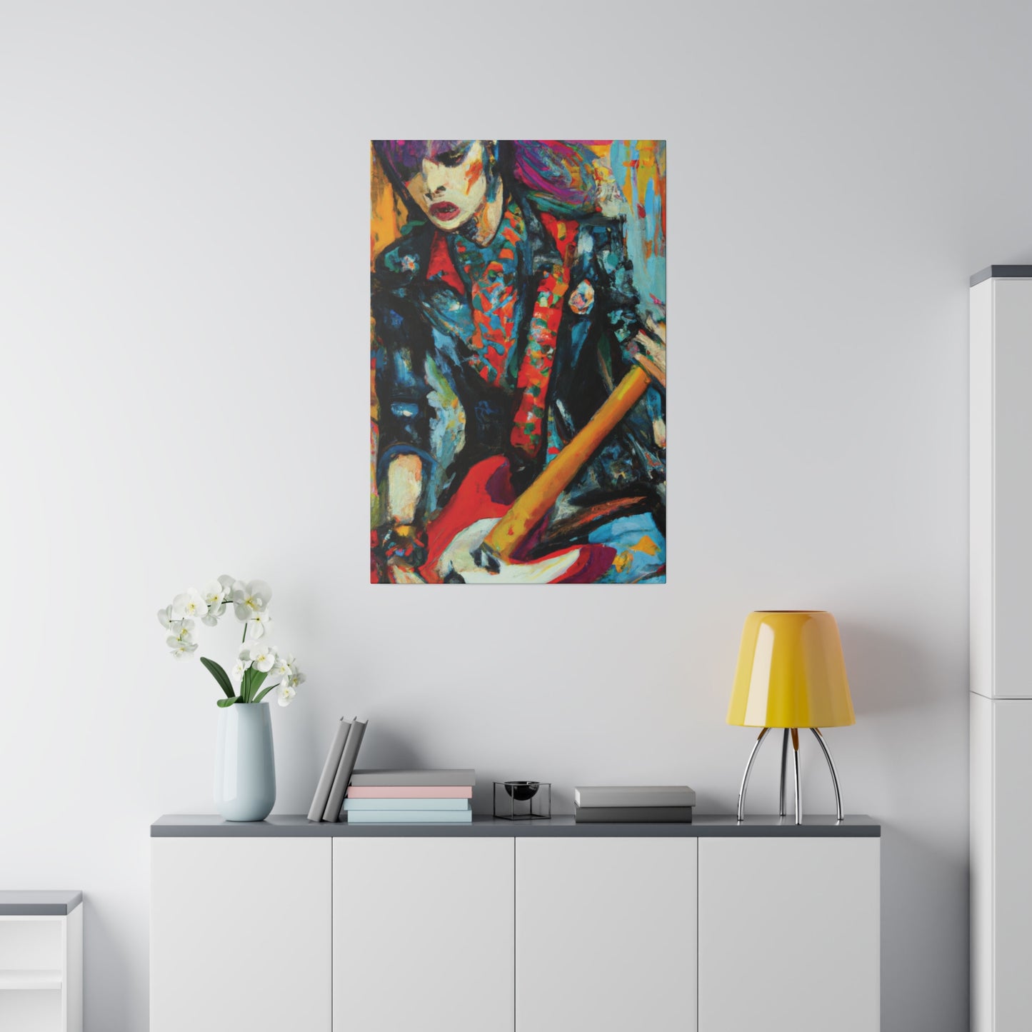 9697B - Rockstar Oil Painting Style Print | Poster | Home Decor | Wall Art | Music Art | Canvas