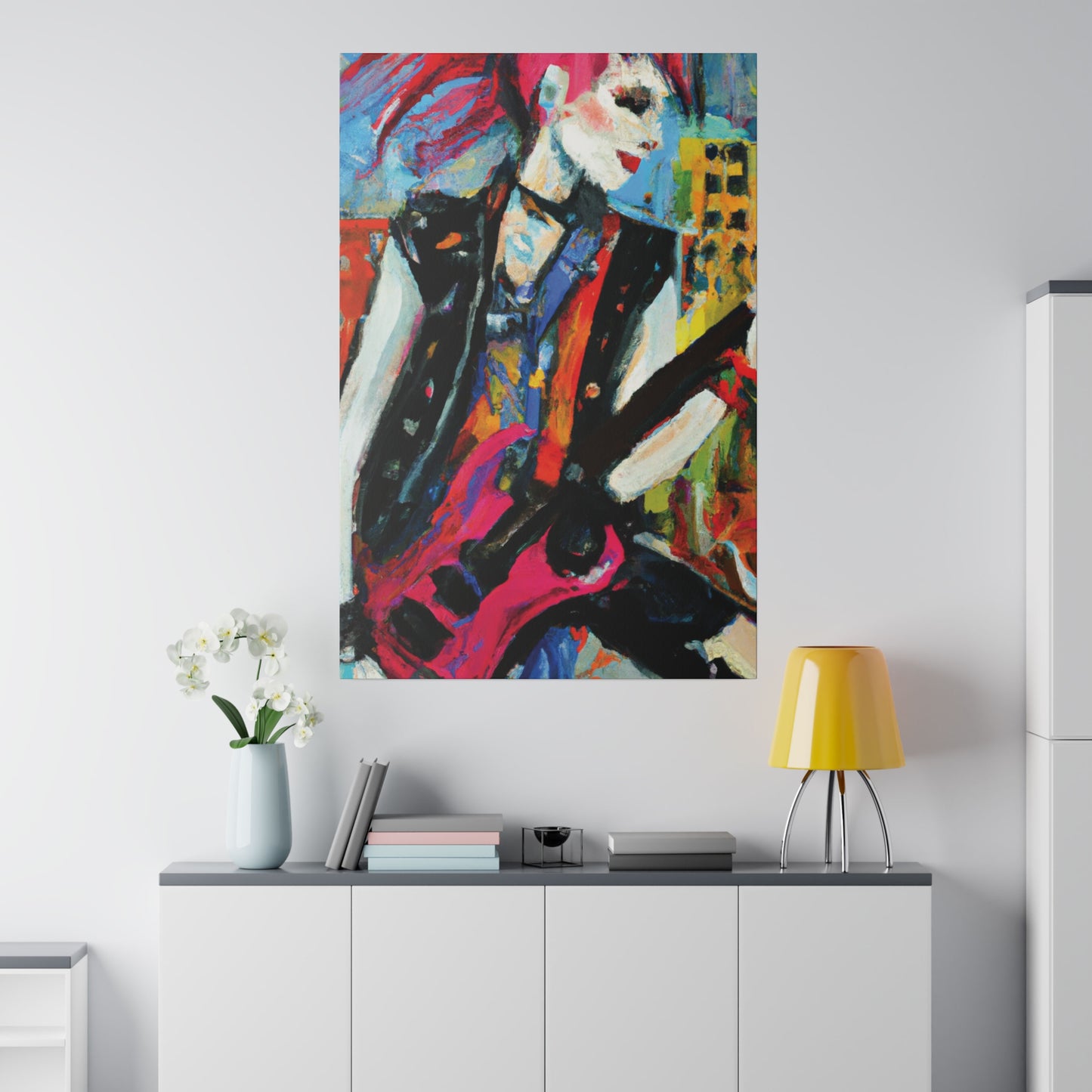 6735O - Rockstar Oil Painting Style Print | Poster | Home Decor | Wall Art | Music Art | Canvas