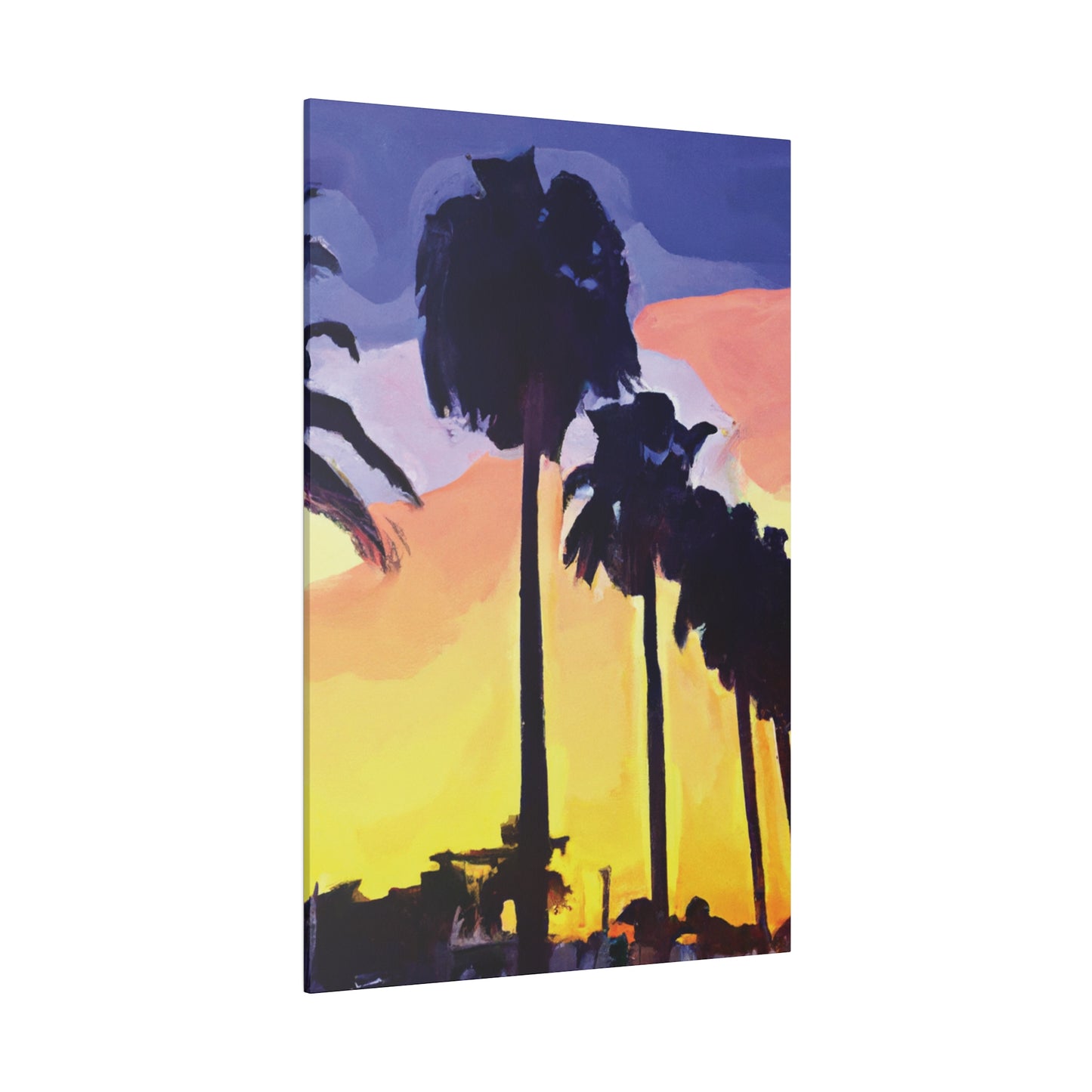 8023Y - Miami Beach Sunset Painting Print | Miami | Beach | Sunset | Poster | Home Decor | Wall Art | Canvas