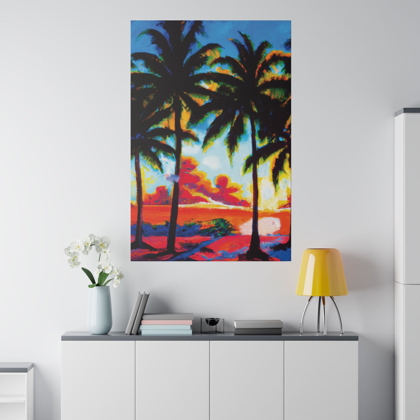 941Q - Miami Beach Sunset Painting Print | Miami | Beach | Sunset | Poster | Home Decor | Wall Art | Canvas