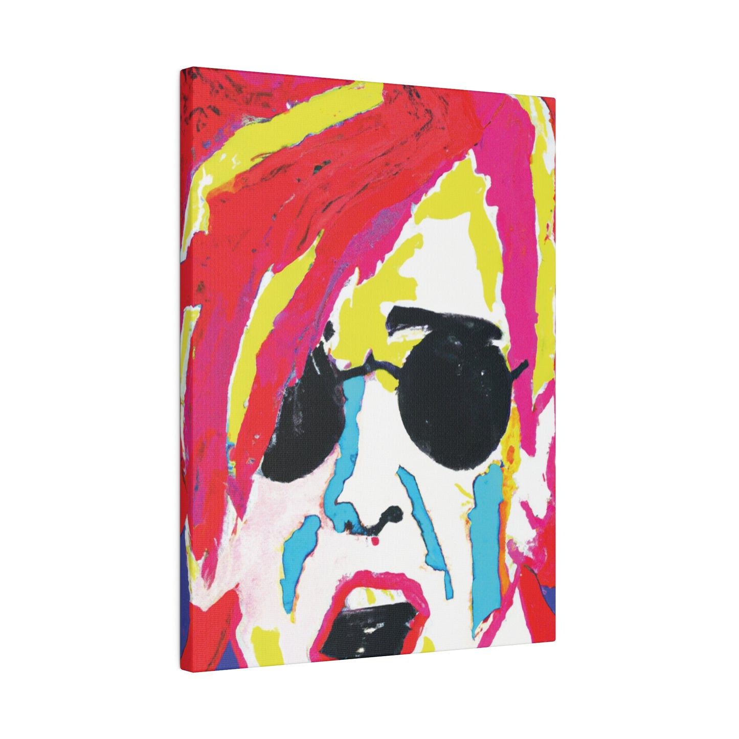 5397K - Rockstar Painting Print | Face | Abstract | Poster | Home Decor | Wall Art | Music Art | Canvas