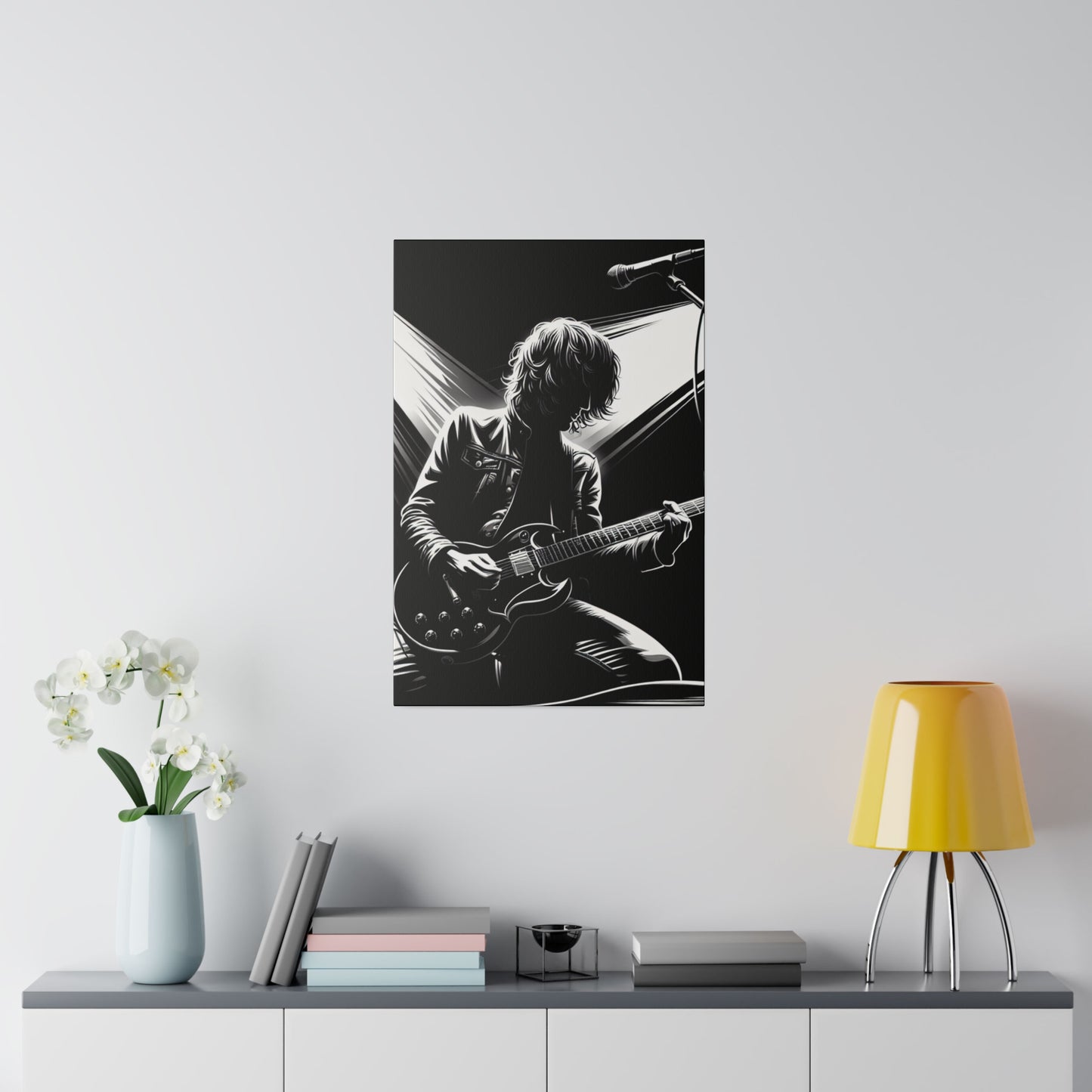 3921C - music art work, rockstar gifts, musician gift ideas, guitar art work, guitar artwork, guitar wall art canvas, playing guitar, decor