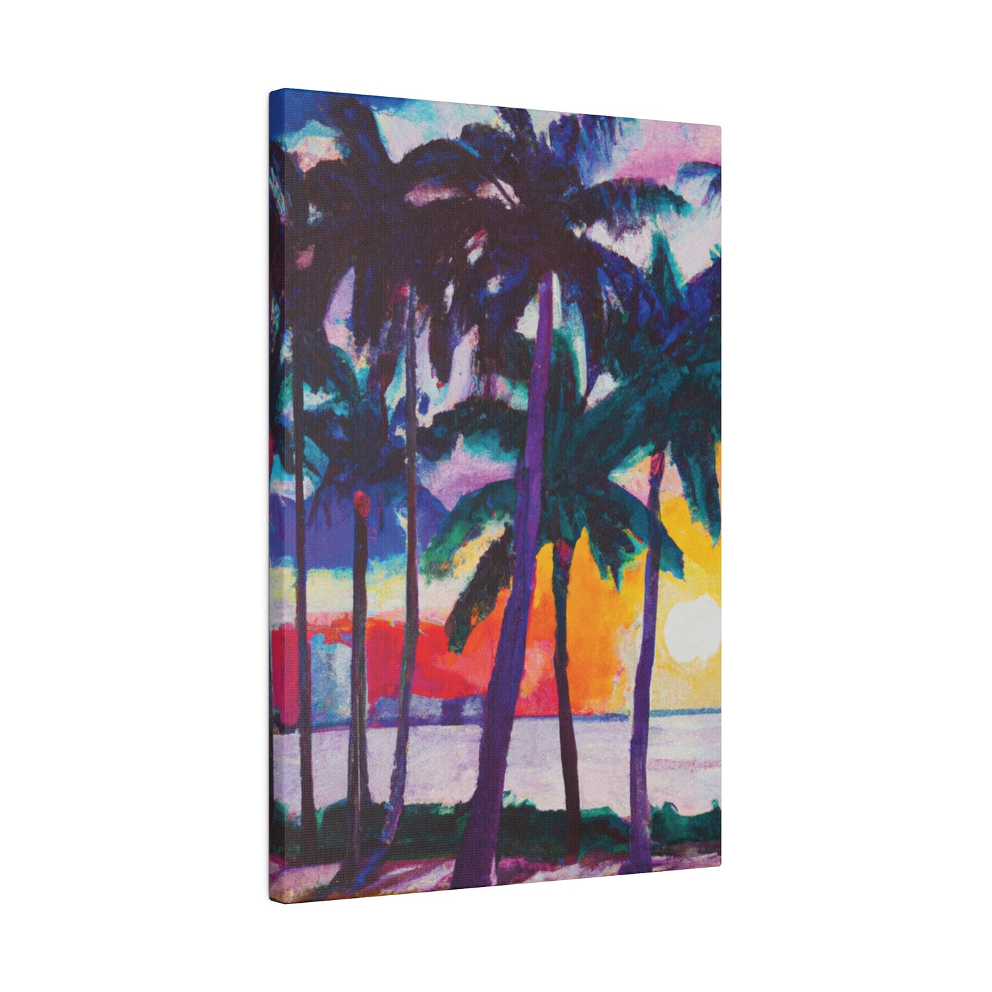 3259X - Miami Beach Sunset Painting Print | Miami | Beach | Sunset | Poster | Home Decor | Wall Art | Canvas