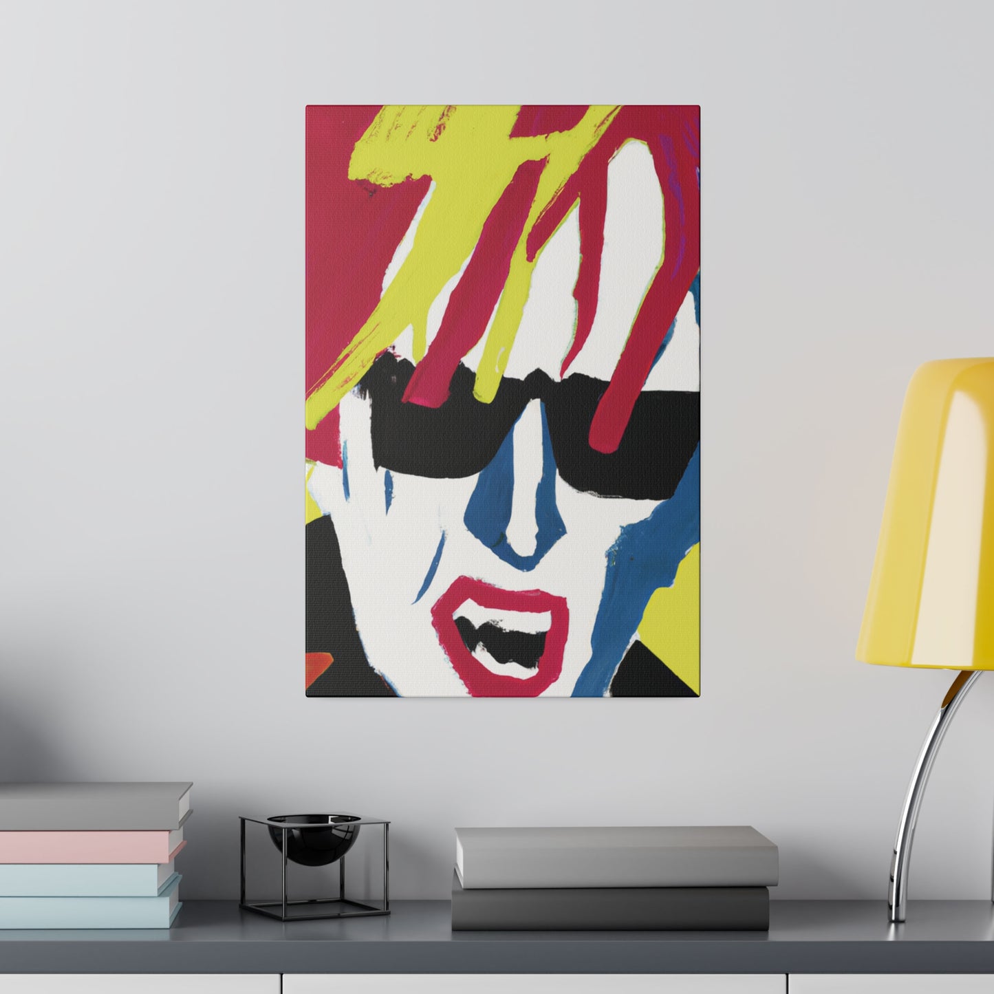 4532N - Rockstar Painting Print | Face | Abstract | Poster | Home Decor | Wall Art | Music Art | Canvas