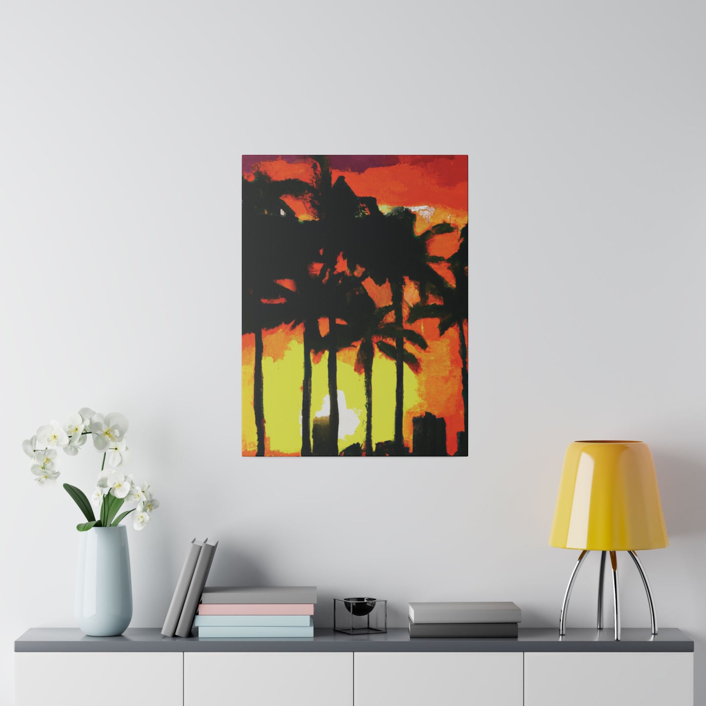 8291L - Miami Beach Sunset Painting Print | Miami | Beach | Sunset | Poster | Home Decor | Wall Art | Canvas