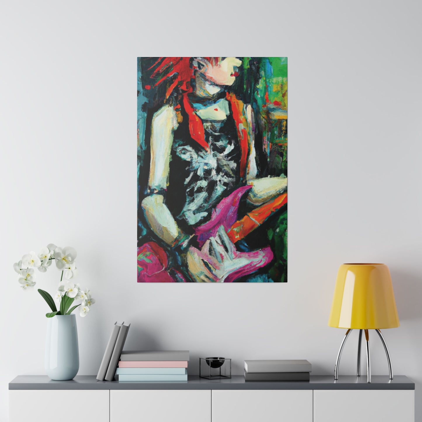 7134X - Rockstar Oil Painting Style Print | Poster | Home Decor | Wall Art | Music Art | Canvas