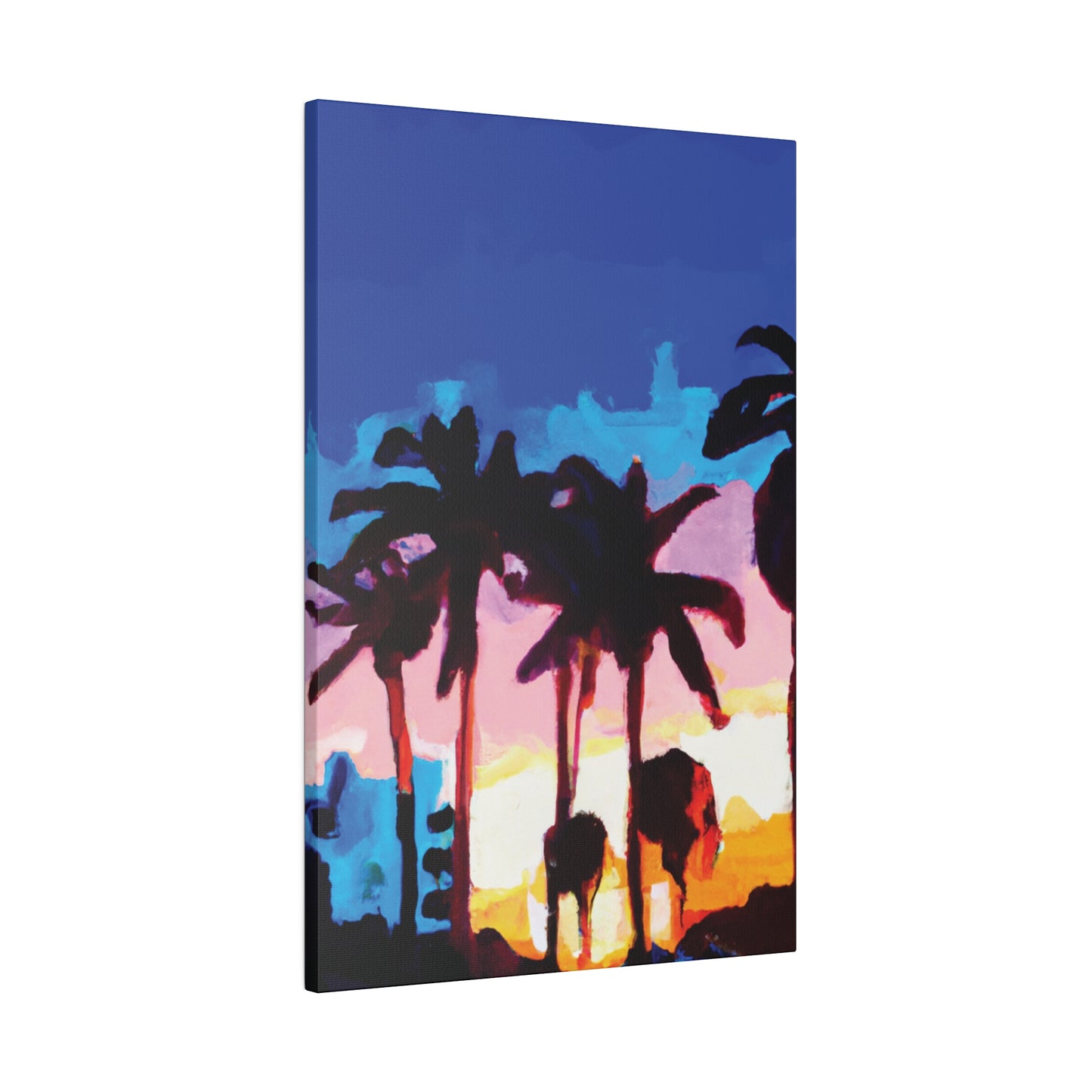 9453C - Miami Beach Sunset Painting Print | Miami | Beach | Sunset | Poster | Home Decor | Wall Art | Canvas