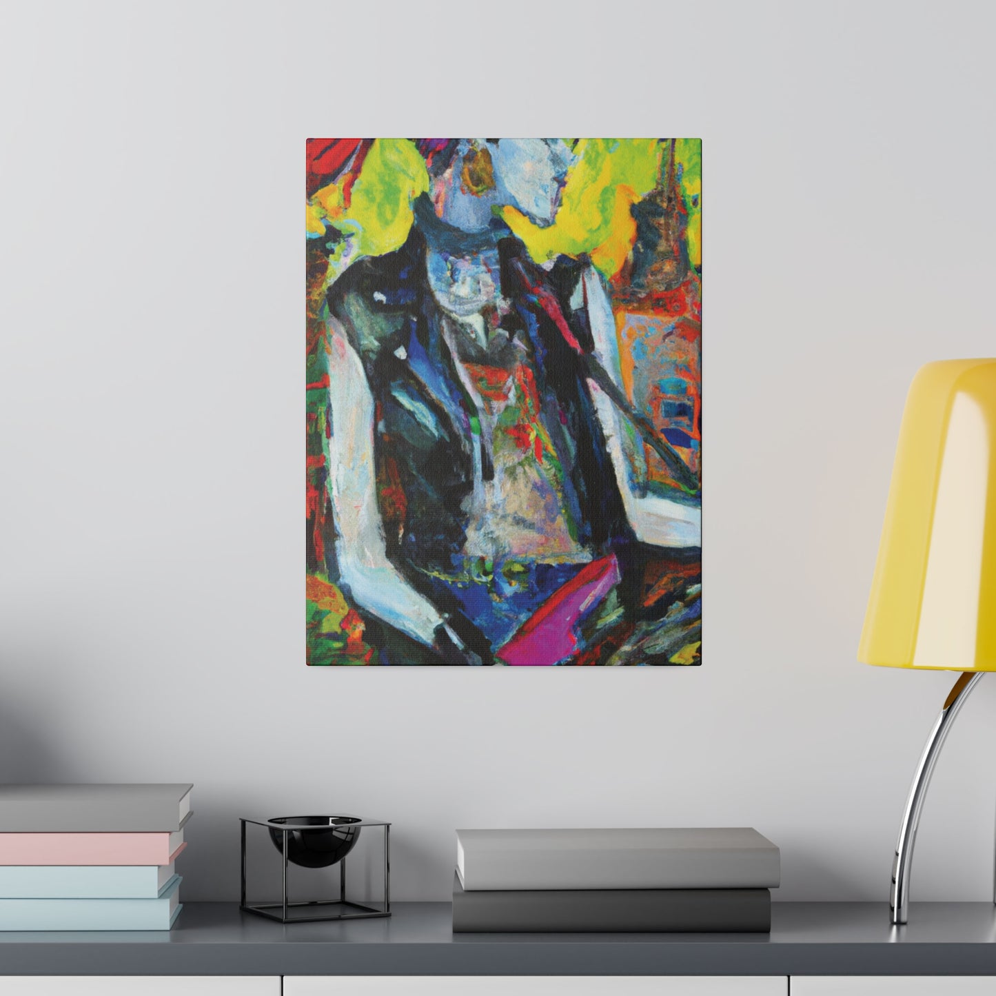 7349W - Rockstar Oil Painting Style Print | Poster | Home Decor | Wall Art | Music Art | Canvas