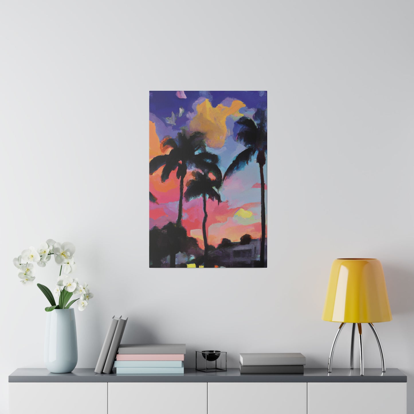 5334Q - Miami Beach Sunset Painting Print | Miami | Beach | Sunset | Poster | Home Decor | Wall Art | Canvas