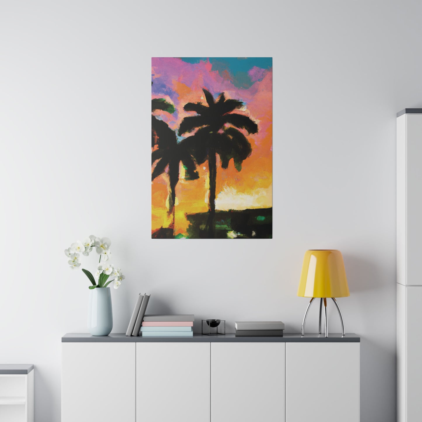 1532W - Miami Beach Sunset Painting Print | Miami | Beach | Sunset | Poster | Home Decor | Wall Art | Canvas