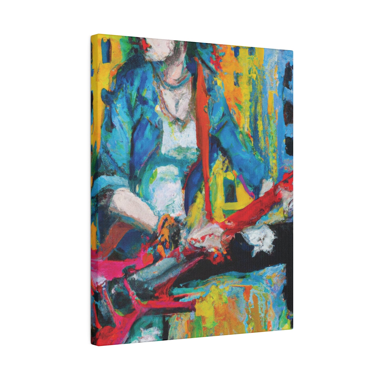 845K - Rockstar Oil Painting Style Print | Poster | Home Decor | Wall Art | Music Art | Canvas