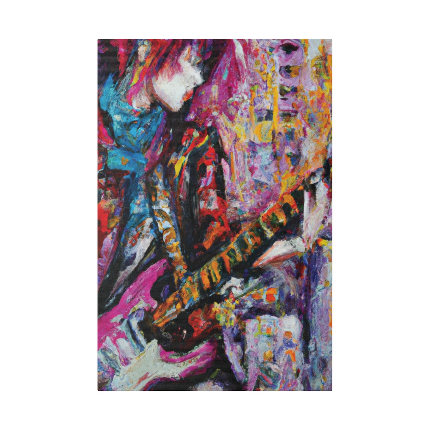 7772X - Rockstar Oil Painting Style Print | Poster | Home Decor | Wall Art | Music Art | Canvas