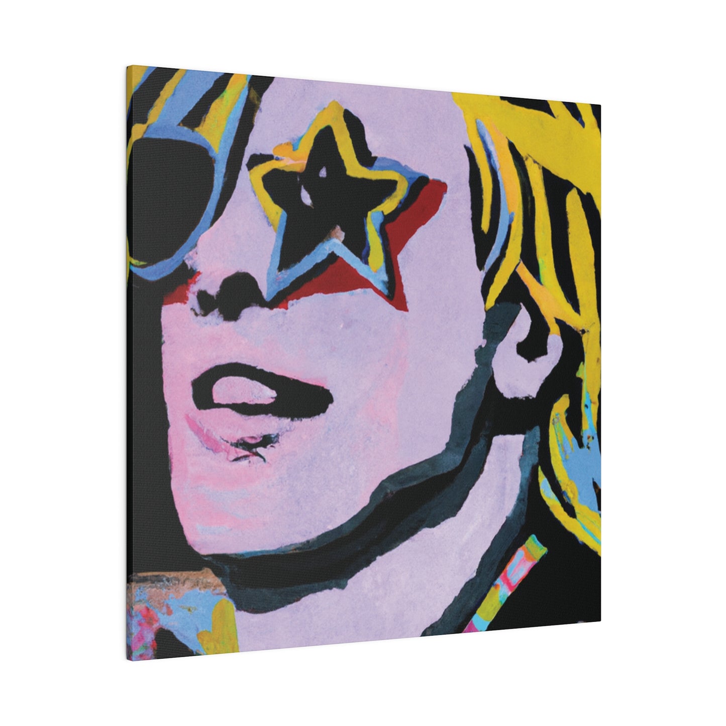 5027F - Rockstar Painting Print | Face | Abstract | Poster | Home Decor | Wall Art | Music Art | Canvas