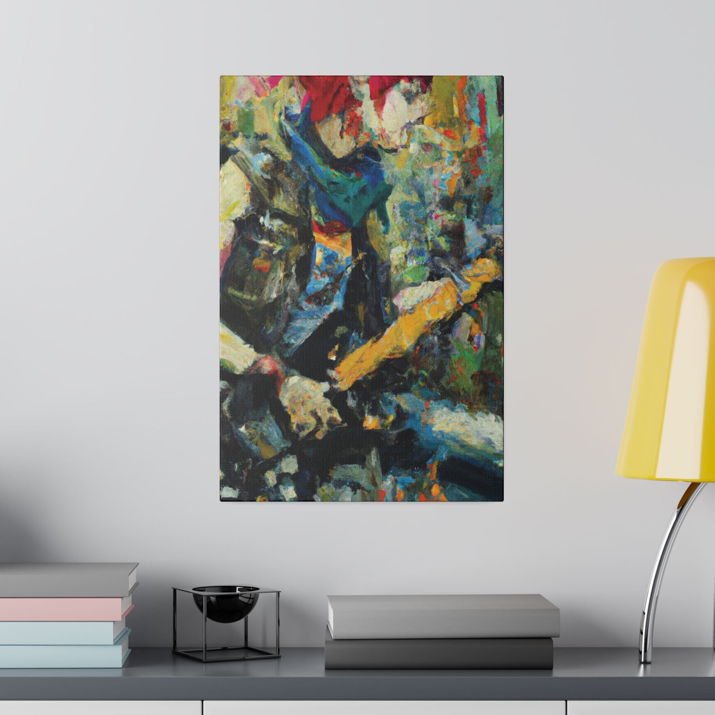 3758W - Rockstar Oil Painting Style Print | Poster | Home Decor | Wall Art | Music Art | Canvas