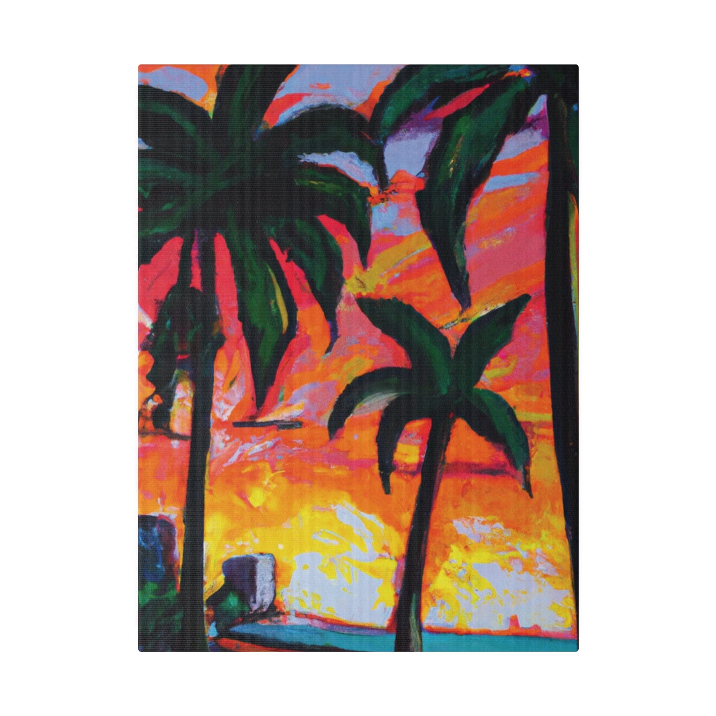 5471R - Miami Beach Sunset Painting Print | Miami | Beach | Sunset | Poster | Home Decor | Wall Art | Canvas