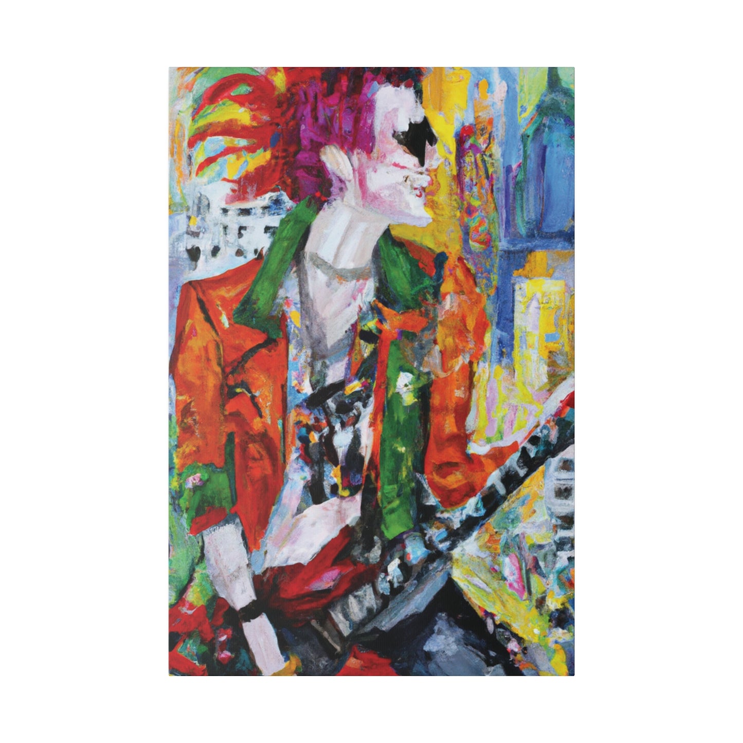 8997X - Rockstar Oil Painting Style Print | Poster | Home Decor | Wall Art | Music Art | Canvas