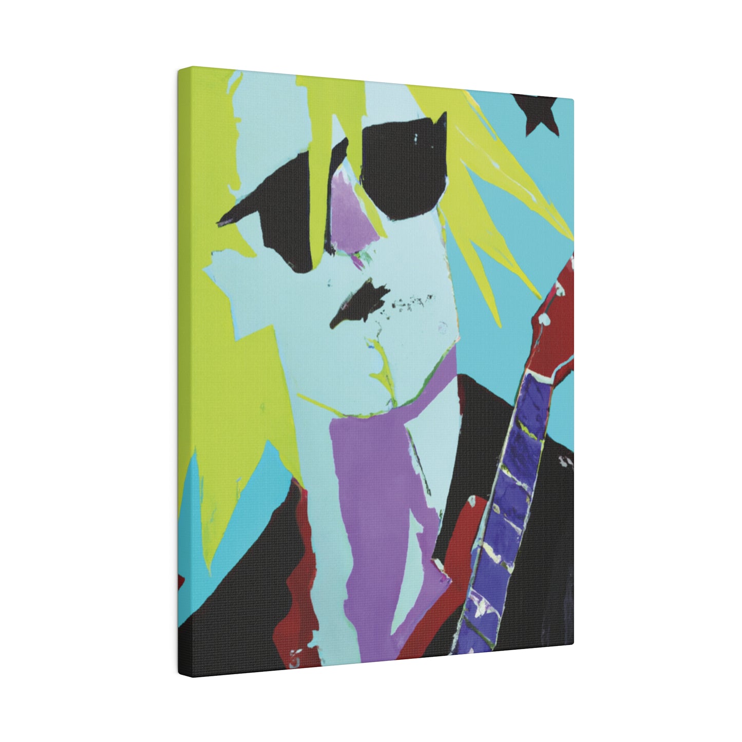 8267F - Rockstar Painting Print | Face | Abstract | Poster | Home Decor | Wall Art | Music Art | Canvas