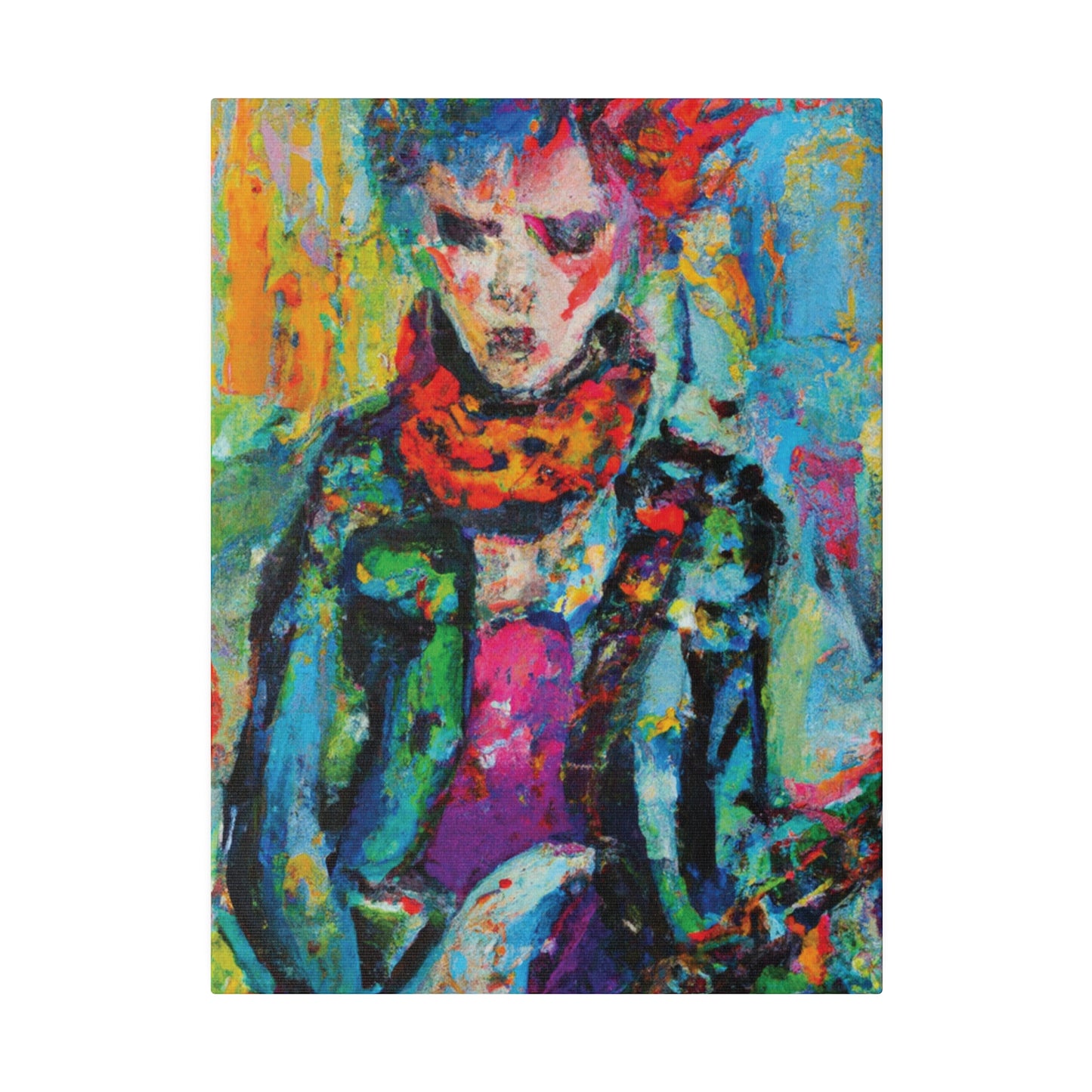 9432X - Rockstar Oil Painting Style Print | Poster | Home Decor | Wall Art | Music Art | Canvas