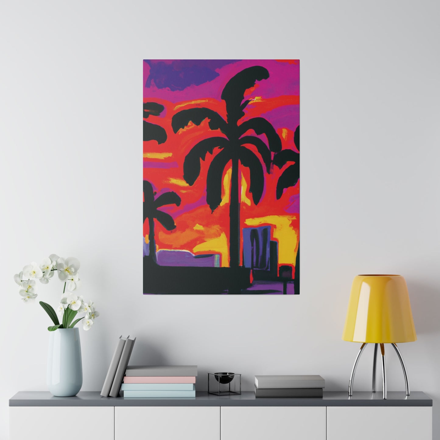 4066V - Miami Beach Sunset Painting Print | Miami | Beach | Sunset | Poster | Home Decor | Wall Art | Canvas