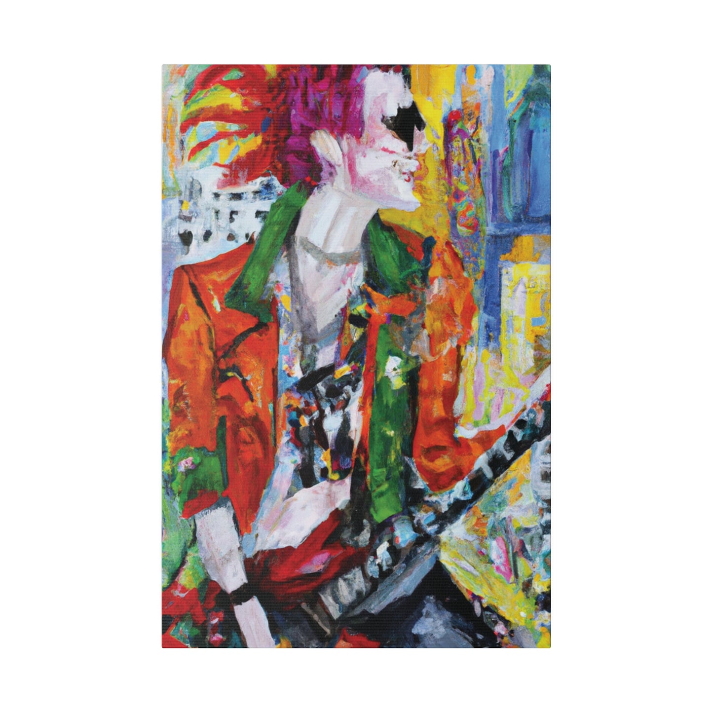 8997X - Rockstar Oil Painting Style Print | Poster | Home Decor | Wall Art | Music Art | Canvas