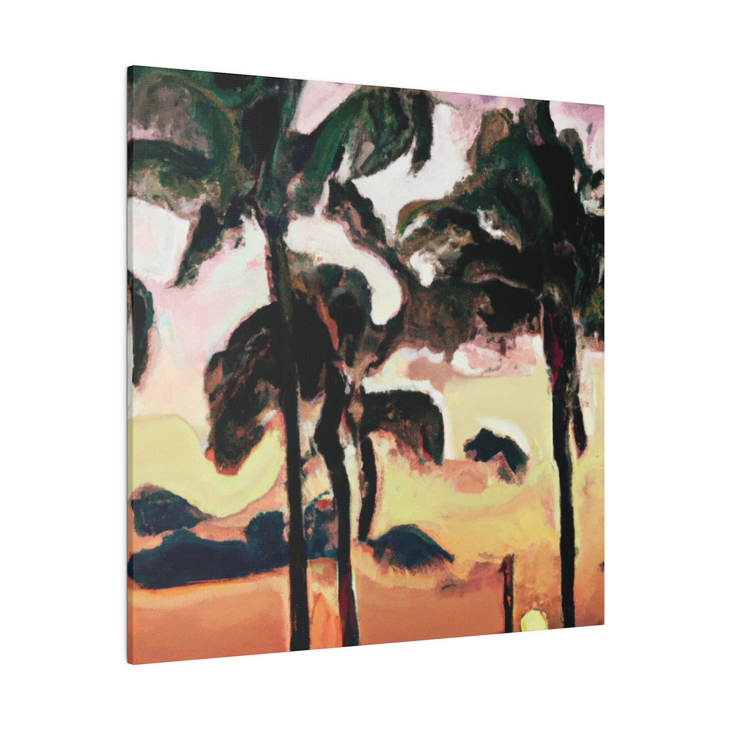 8274F - Miami Beach Sunset Painting Print | Miami | Beach | Sunset | Poster | Home Decor | Wall Art | Canvas