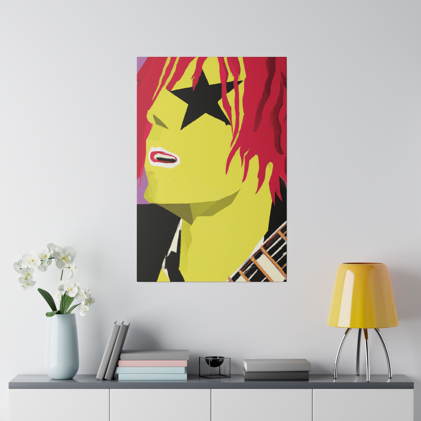 3268R - Rockstar Painting Print | Face | Abstract | Poster | Home Decor | Wall Art | Music Art | Canvas