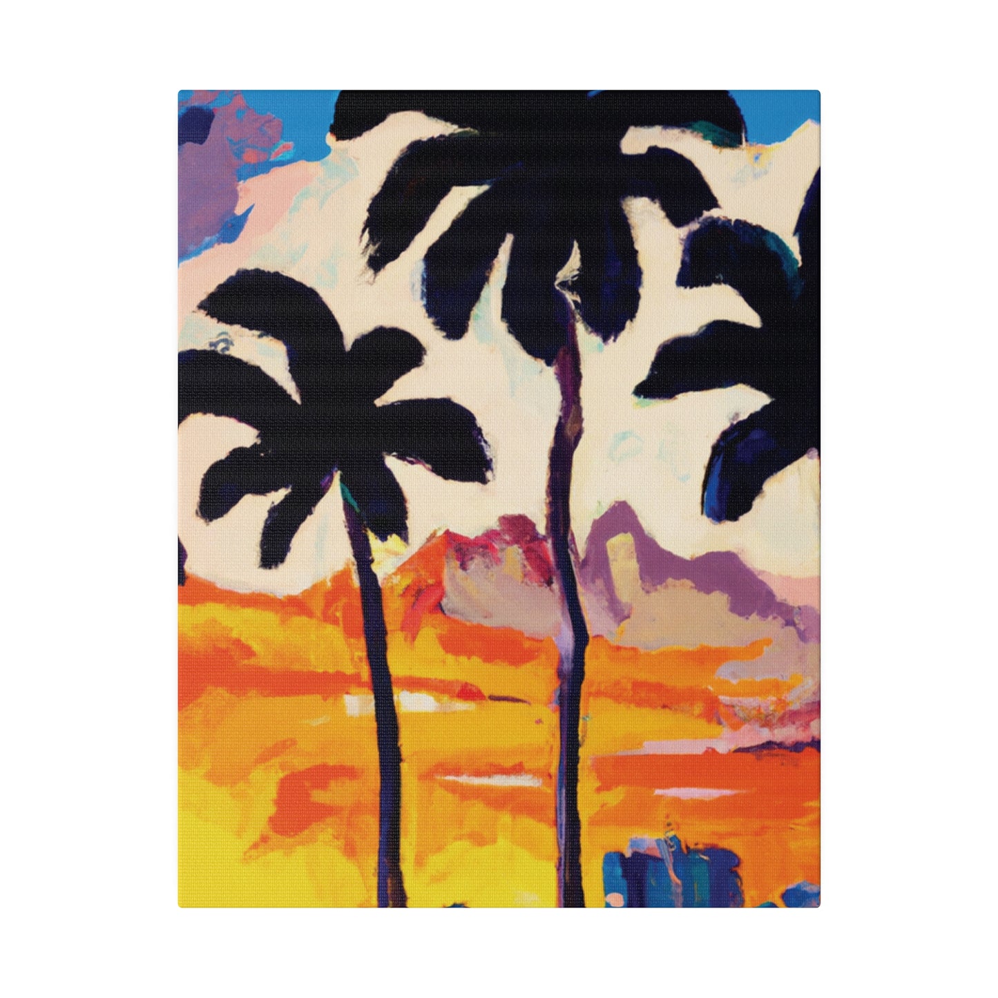 6586K - Miami Beach Sunset Painting Print | Miami | Beach | Sunset | Poster | Home Decor | Wall Art | Canvas