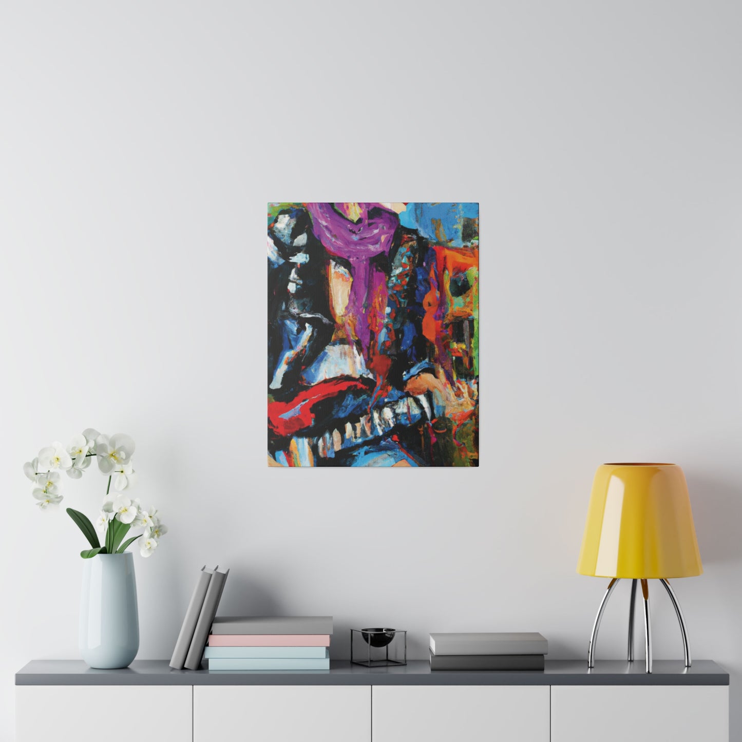 6696F - Rockstar Oil Painting Style Print | Poster | Home Decor | Wall Art | Music Art | Canvas