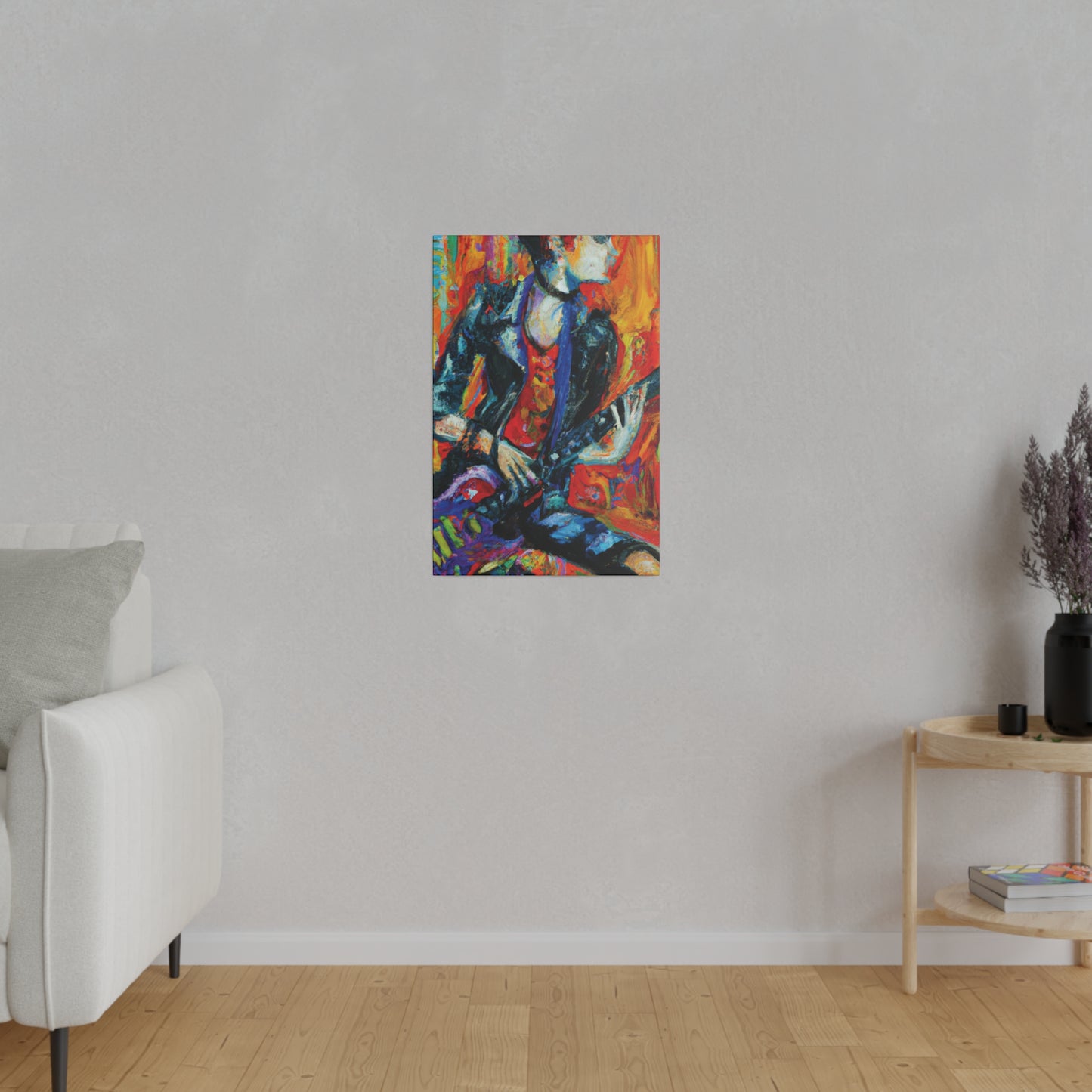 7348F - Rockstar Oil Painting Style Print | Poster | Home Decor | Wall Art | Music Art | Canvas