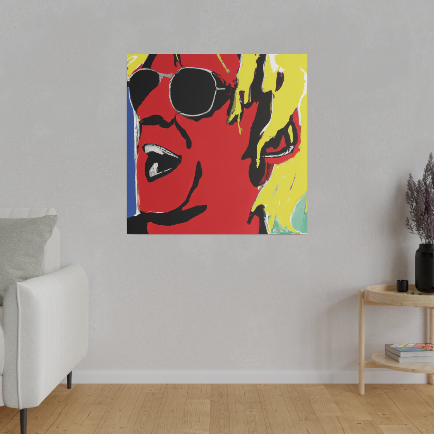 8166B - Rockstar Painting Print | Face | Abstract | Poster | Home Decor | Wall Art | Music Art | Canvas