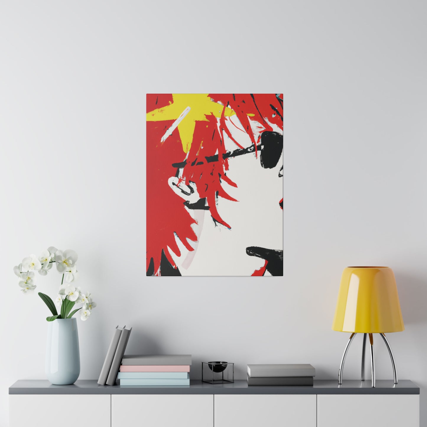 4682S - Rockstar Painting Print | Face | Abstract | Poster | Home Decor | Wall Art | Music Art | Canvas