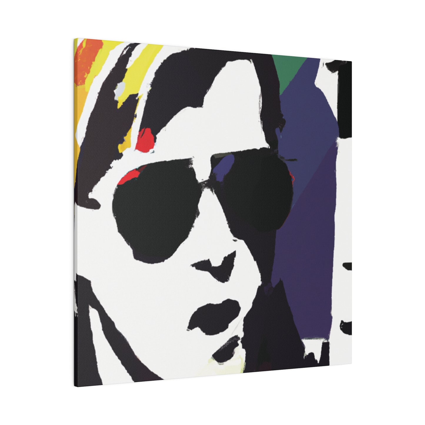 3723C - Rockstar Painting Print | Face | Abstract | Poster | Home Decor | Wall Art | Music Art | Canvas