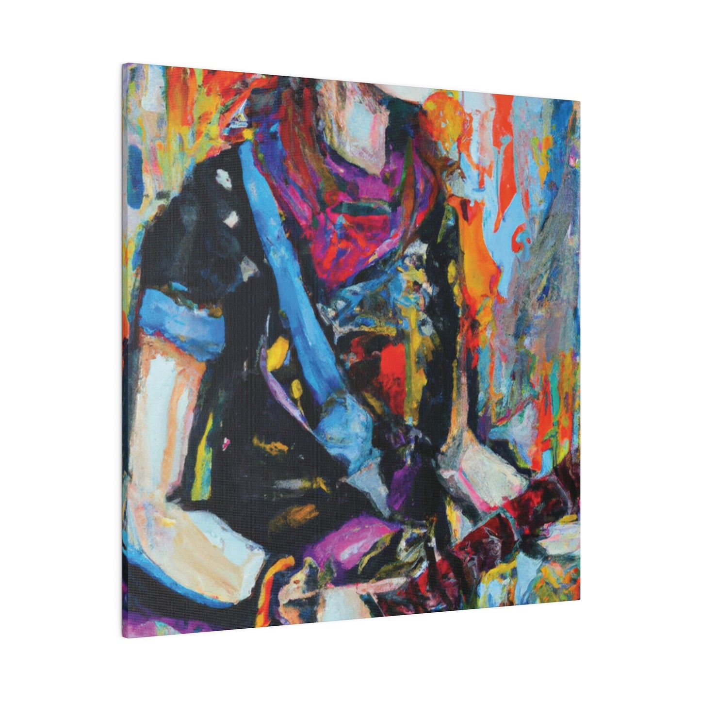 4384O - Rockstar Oil Painting Style Print | Poster | Home Decor | Wall Art | Music Art | Canvas