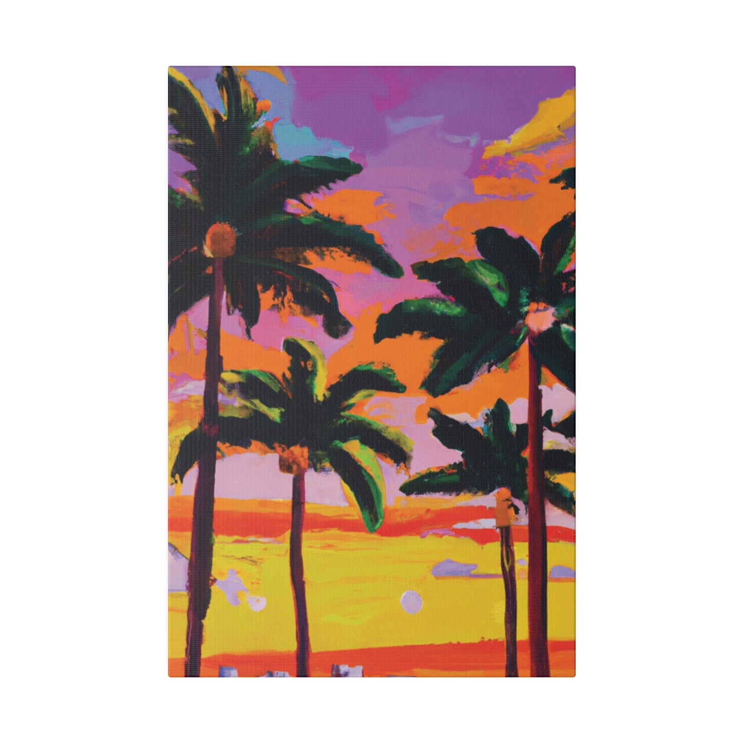 4389A - Miami Beach Sunset Painting Print | Miami | Beach | Sunset | Poster | Home Decor | Wall Art | Canvas