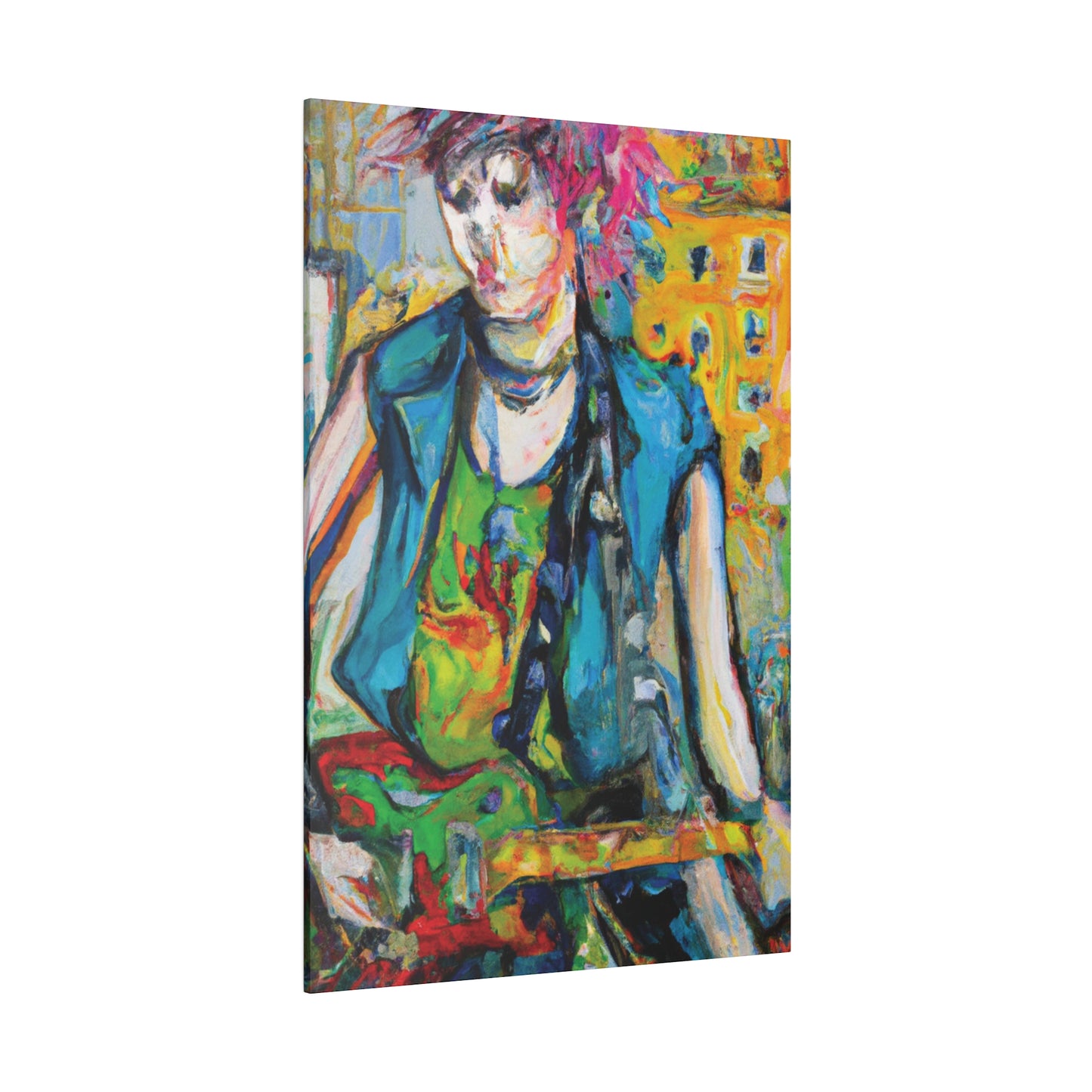 5368N - Rockstar Oil Painting Style Print | Poster | Home Decor | Wall Art | Music Art | Canvas