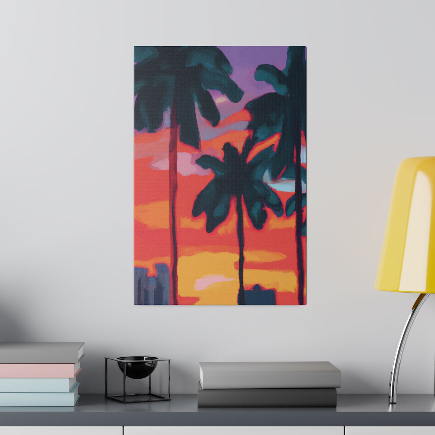 8175T - Miami Beach Sunset Painting Print | Miami | Beach | Sunset | Poster | Home Decor | Wall Art | Canvas