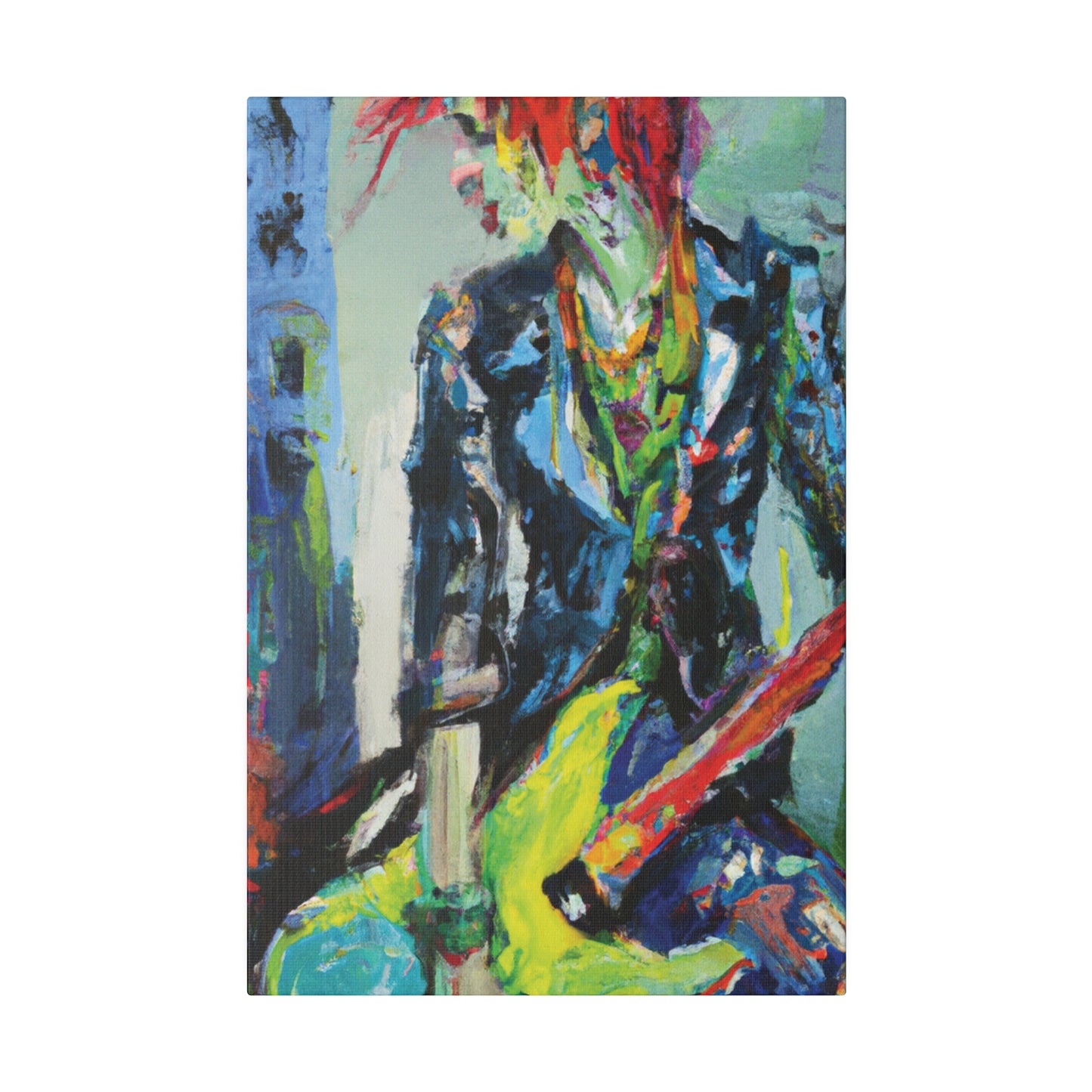 5111Y - Rockstar Oil Painting Style Print | Poster | Home Decor | Wall Art | Music Art | Canvas