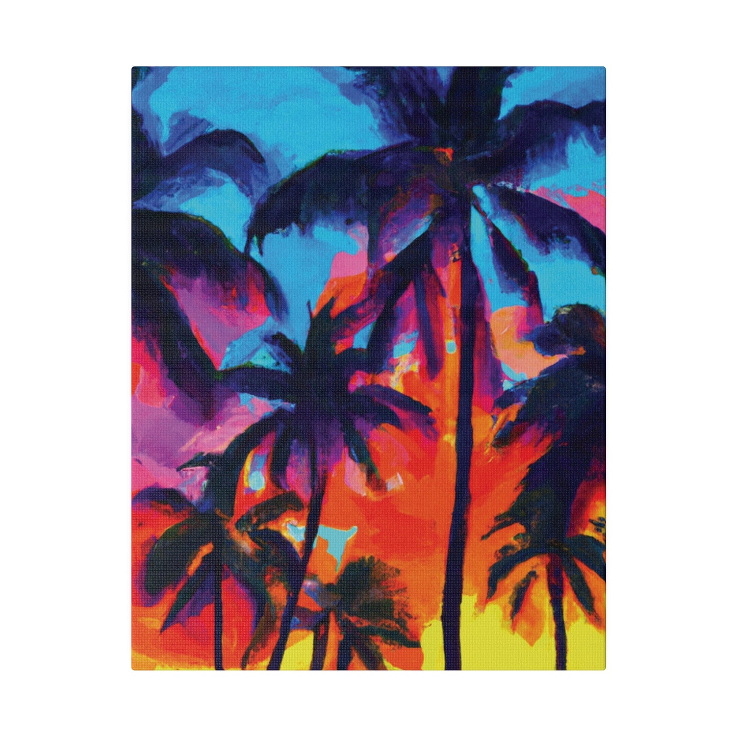4672F - Miami Beach Sunset Painting Print | Miami | Beach | Sunset | Poster | Home Decor | Wall Art | Canvas