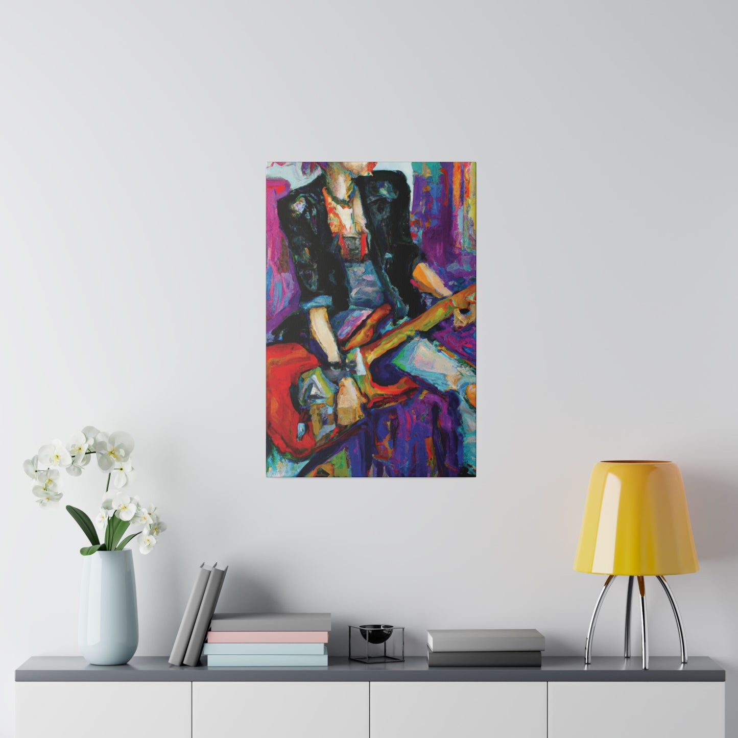 6268K - Rockstar Oil Painting Style Print | Poster | Home Decor | Wall Art | Music Art | Canvas