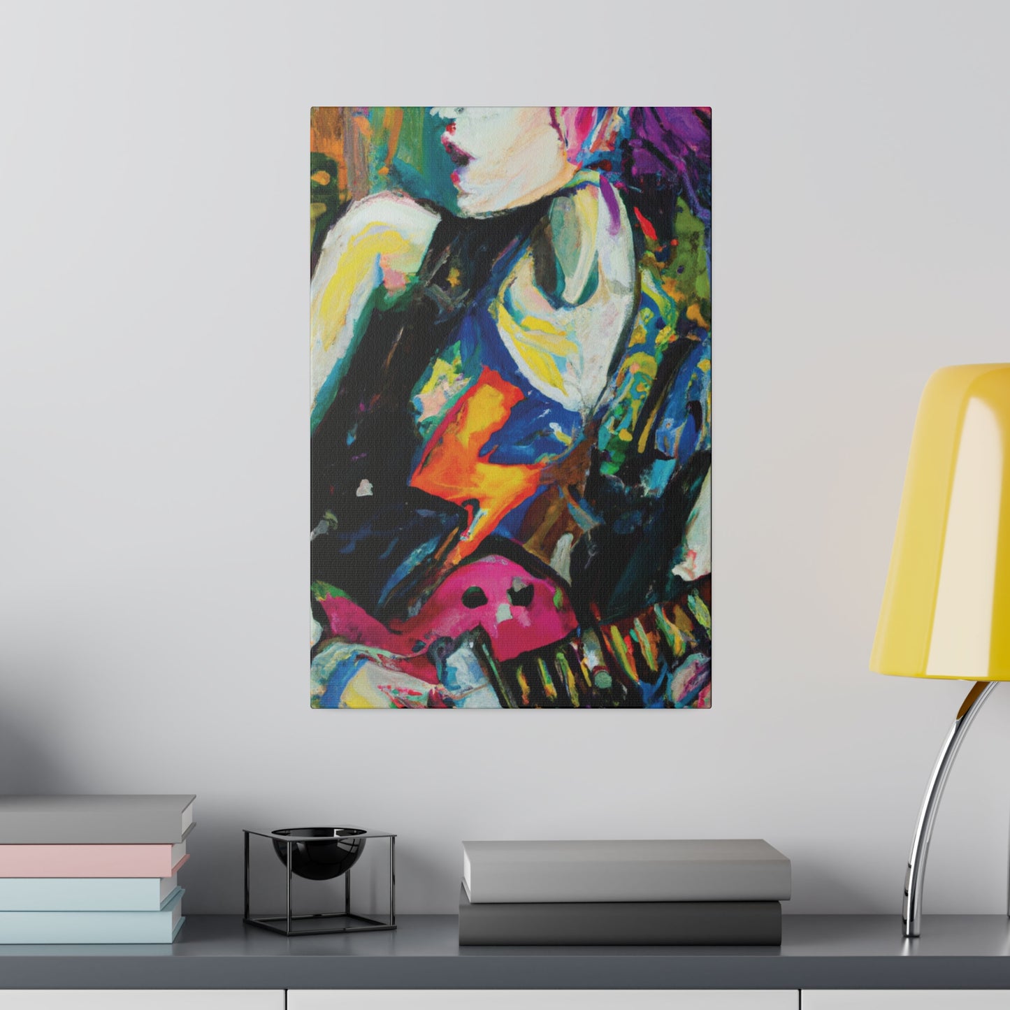 4327X - Rockstar Oil Painting Style Print | Poster | Home Decor | Wall Art | Music Art | Canvas