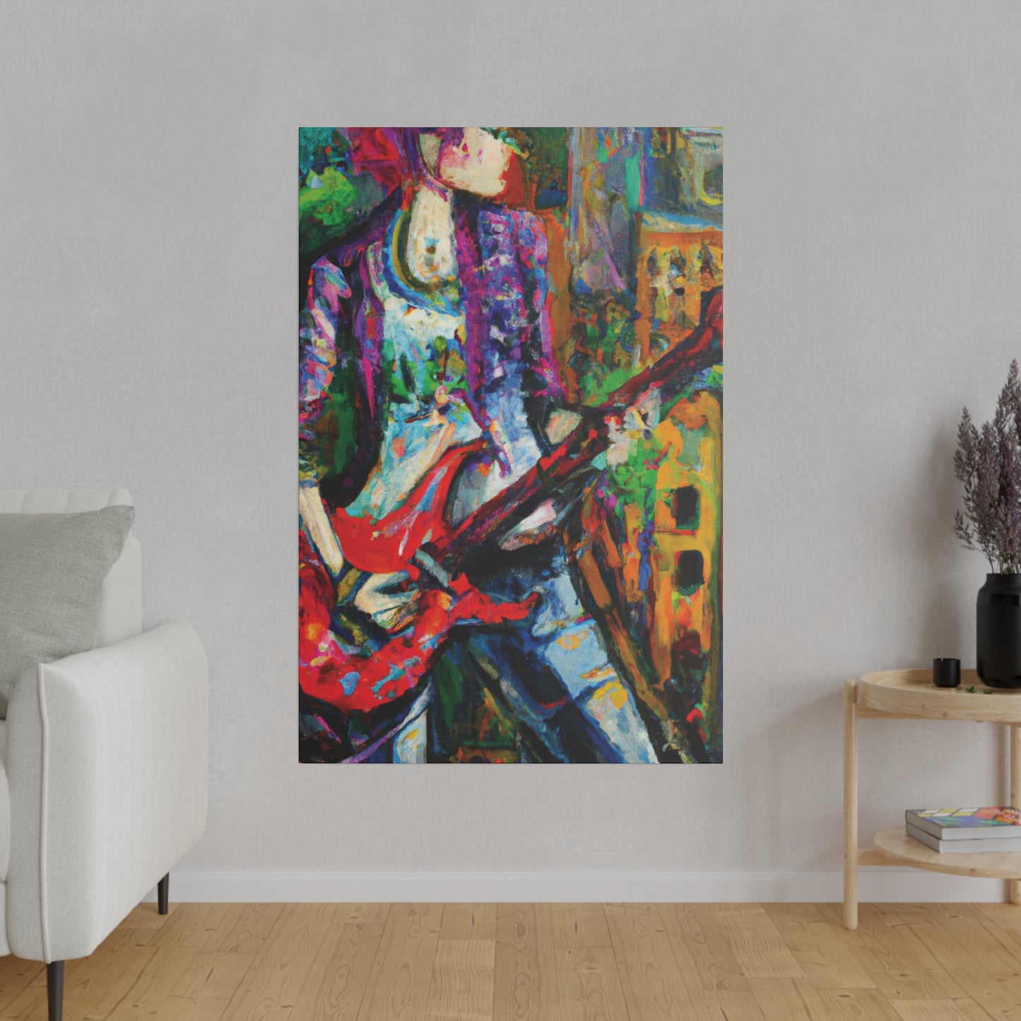 8263J - Rockstar Oil Painting Style Print | Poster | Home Decor | Wall Art | Music Art | Canvas