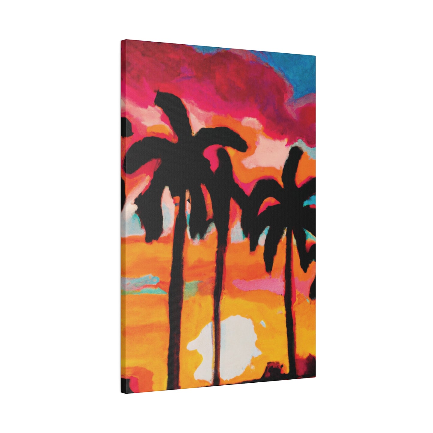 4763O - Miami Beach Sunset Painting Print | Miami | Beach | Sunset | Poster | Home Decor | Wall Art | Canvas