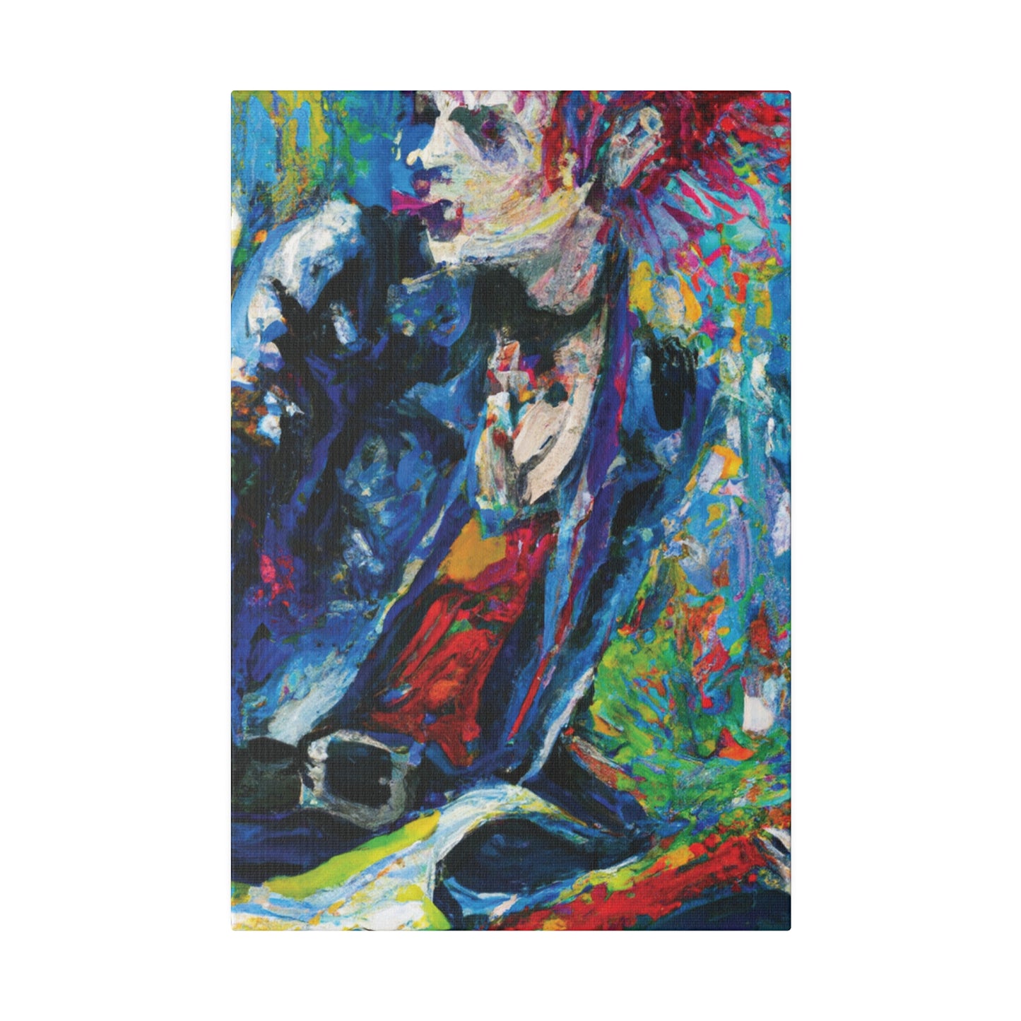 4672G - Rockstar Oil Painting Style Print | Poster | Home Decor | Wall Art | Music Art | Canvas