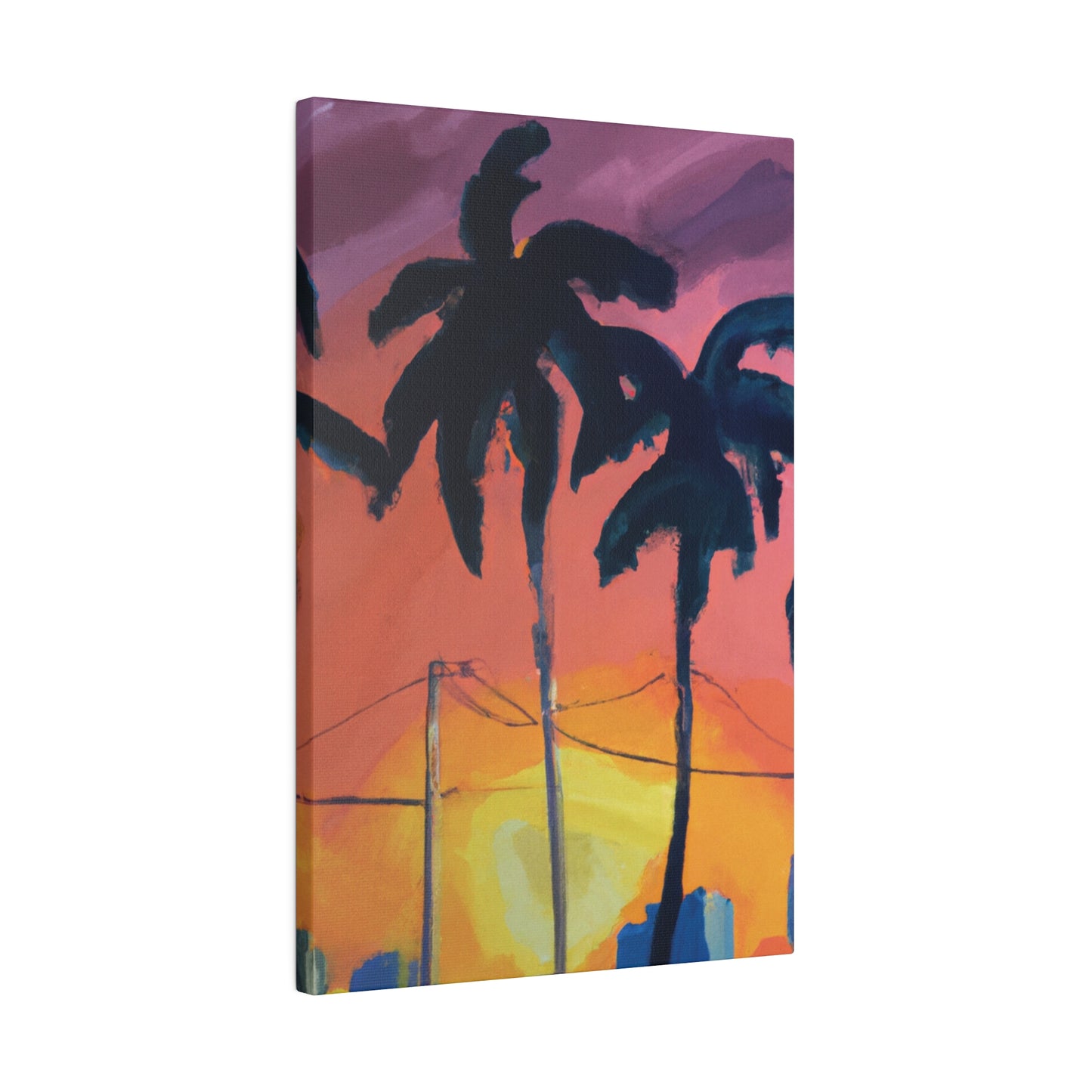 2524F - Miami Beach Sunset Painting Print | Miami | Beach | Sunset | Poster | Home Decor | Wall Art | Canvas