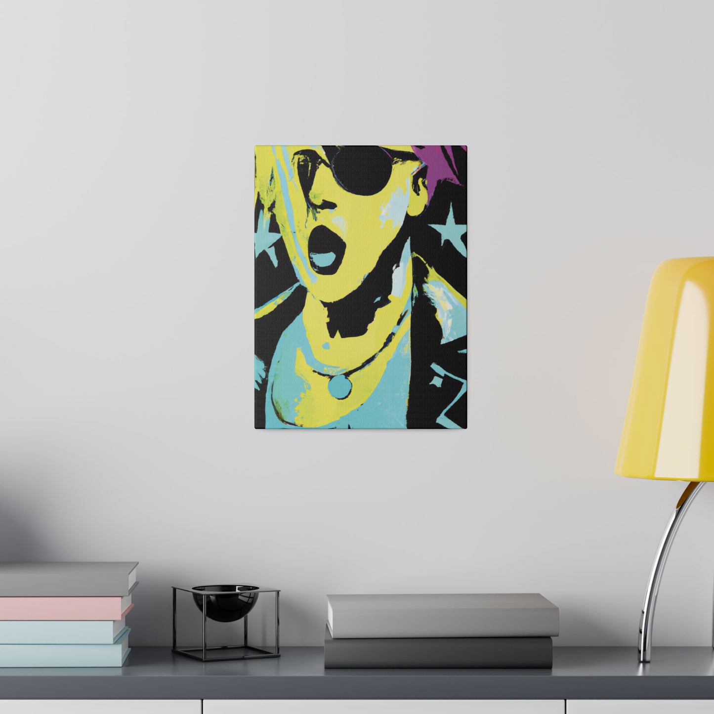 432K - Rockstar Painting Print | Face | Abstract | Poster | Home Decor | Wall Art | Music Art | Canvas