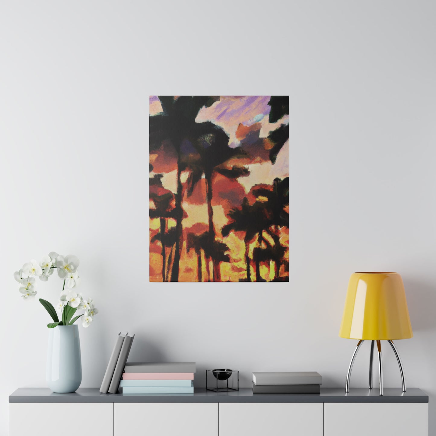 8396Z - Miami Beach Sunset Painting Print | Miami | Beach | Sunset | Poster | Home Decor | Wall Art | Canvas