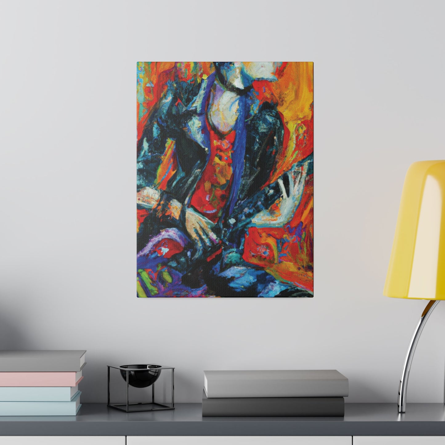 7348F - Rockstar Oil Painting Style Print | Poster | Home Decor | Wall Art | Music Art | Canvas
