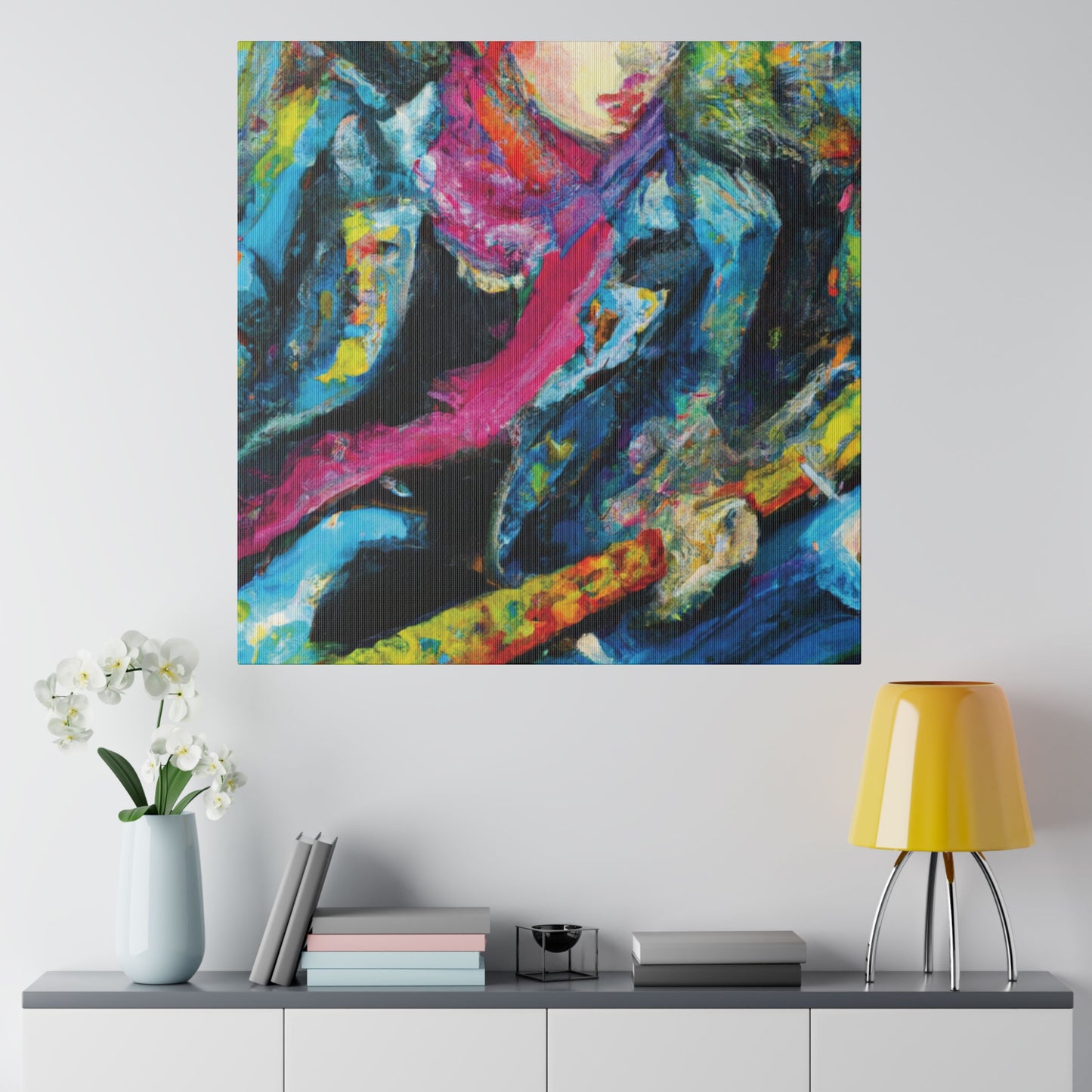 9823X - Rockstar Oil Painting Style Print | Poster | Home Decor | Wall Art | Music Art | Canvas