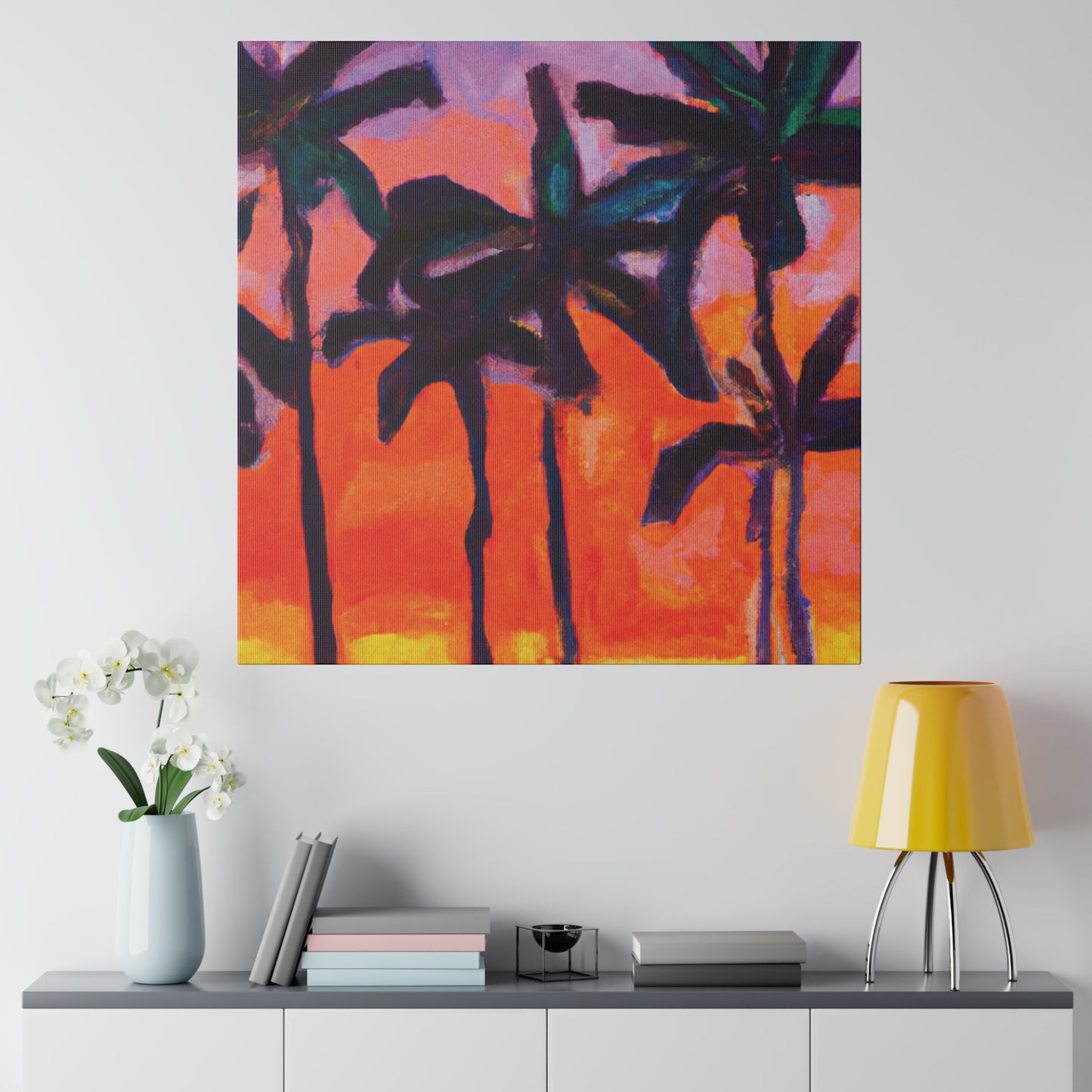 5618V - Miami Beach Sunset Painting Print | Miami | Beach | Sunset | Poster | Home Decor | Wall Art | Canvas